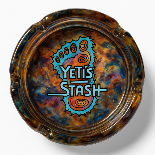 Hand Blown Glass YetiStash™ Ash Tray v2